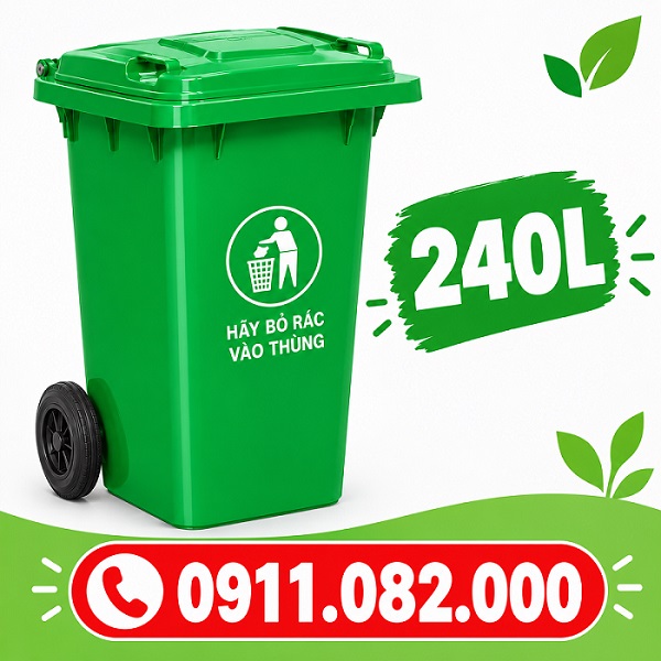 Thùng rác 120l 240l giá rẻ-lh 0911082000