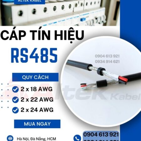 Cáp tín hiệu điều khiển rs485 chống nhiễu 1 pair 18AWG Altek Kabel