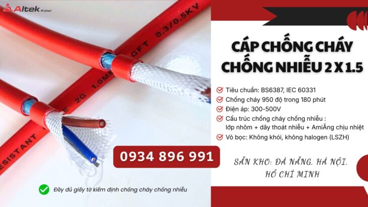Cáp Chống Cháy Chống Nhiễu 2×2.5 Mm2 Giao Ngay Cần Thơ, Đồng Nai, Long An. Cáp Chống Cháy Chống Nhiễu 2×2.5 Mm2 Giao Ngay Cần Thơ, Đồng Nai, Long An.