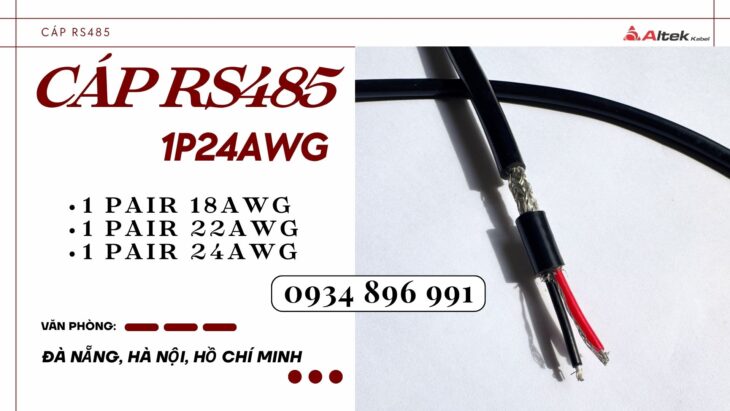 CÁP TRUYỀN THÔNG RS485 1 PAIR 24 AWG HUẾ, QUẢNG TRỊ, QUẢNG BÌNH