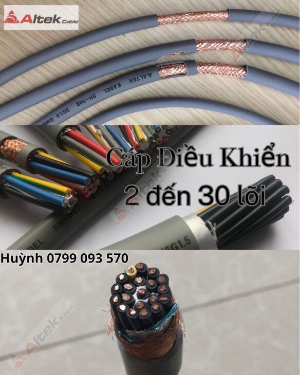 Kho hàng phân phối cáp điều khiển – cáp chống nhiễu 2 đến 30 lõi