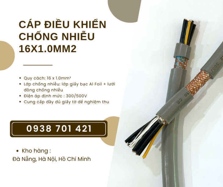 Cáp điều khiển chống nhiễu 16×1.0mm² Altek Kabel – SH-11016 phân phối toàn quốc