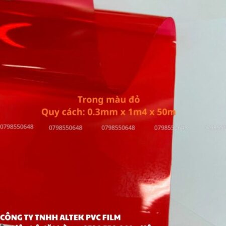 Màng nhựa PVC dẻo màu đỏ – Giải pháp bền đẹp cho nhiều ứng dụng