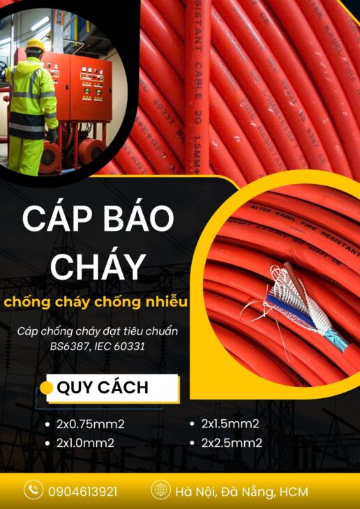 Dây tín hiệu báo cháy chống cháy chống nhiễu 2×1.0/2×1.5/2×2.5 Altek Kabel