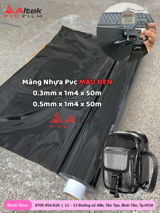 Màng nhựa pvc trong màu – nhiều quy cách – ứng dụng linh hoạt