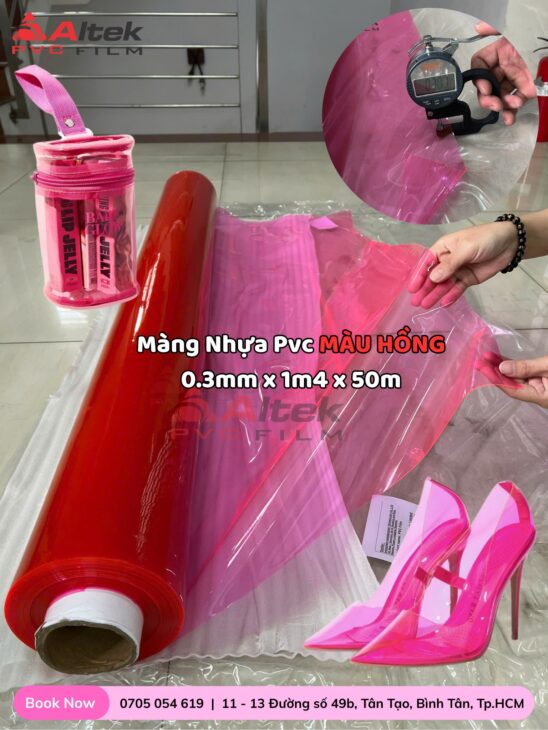 Màng nhựa pvc trong màu – nhiều quy cách – ứng dụng linh hoạt