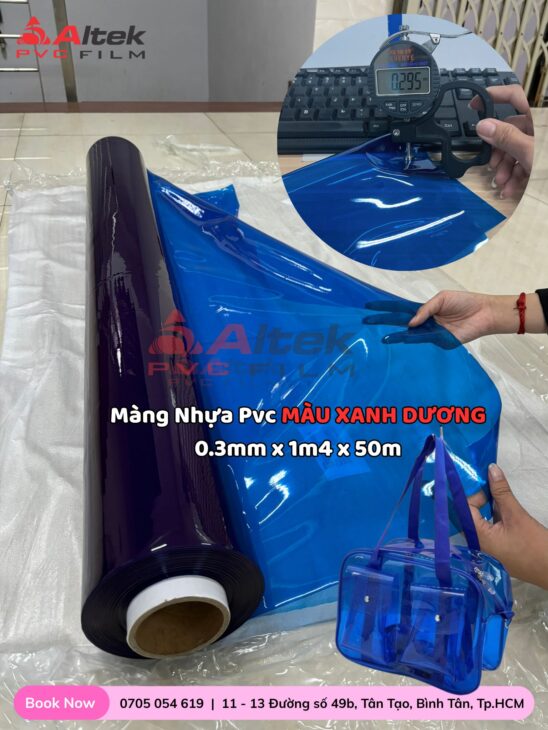 Màng nhựa pvc trong màu – nhiều quy cách – ứng dụng linh hoạt