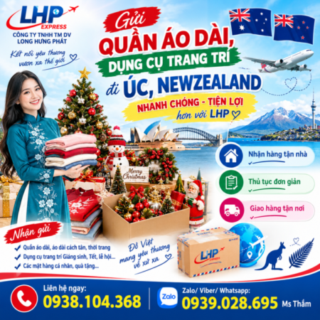 Gửi quần áo , đồ trang trí đi Úc, Newzealand – tại Cần Thơ