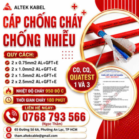 CẦN BÁN Cáp Chống Cháy Chống Nhiễu Altek Kabel – Giải Pháp Truyền Tín Hiệu An Toàn