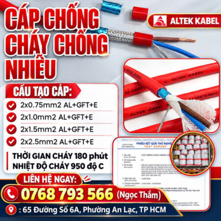 CẦN BÁN Cáp Chống Cháy Chống Nhiễu Altek Kabel – An Toàn Vượt Trội, Bền Bỉ