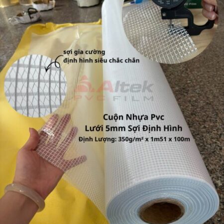 Lưới 5mm có sợi định hình – cuộn nhựa pvc giá tốt liên hệ Altek